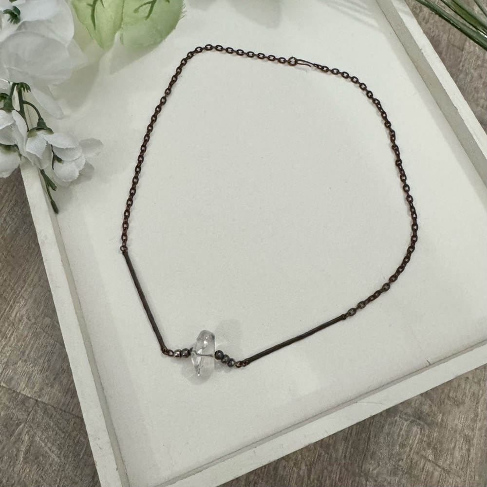 Handmade Boho Witchy Quartz Necklace Reclaimed